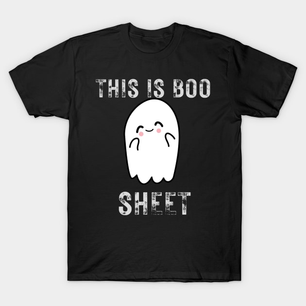 This Is Boo Sheet Ghost Retro Halloween Costume T-Shirt by ACH PAINT